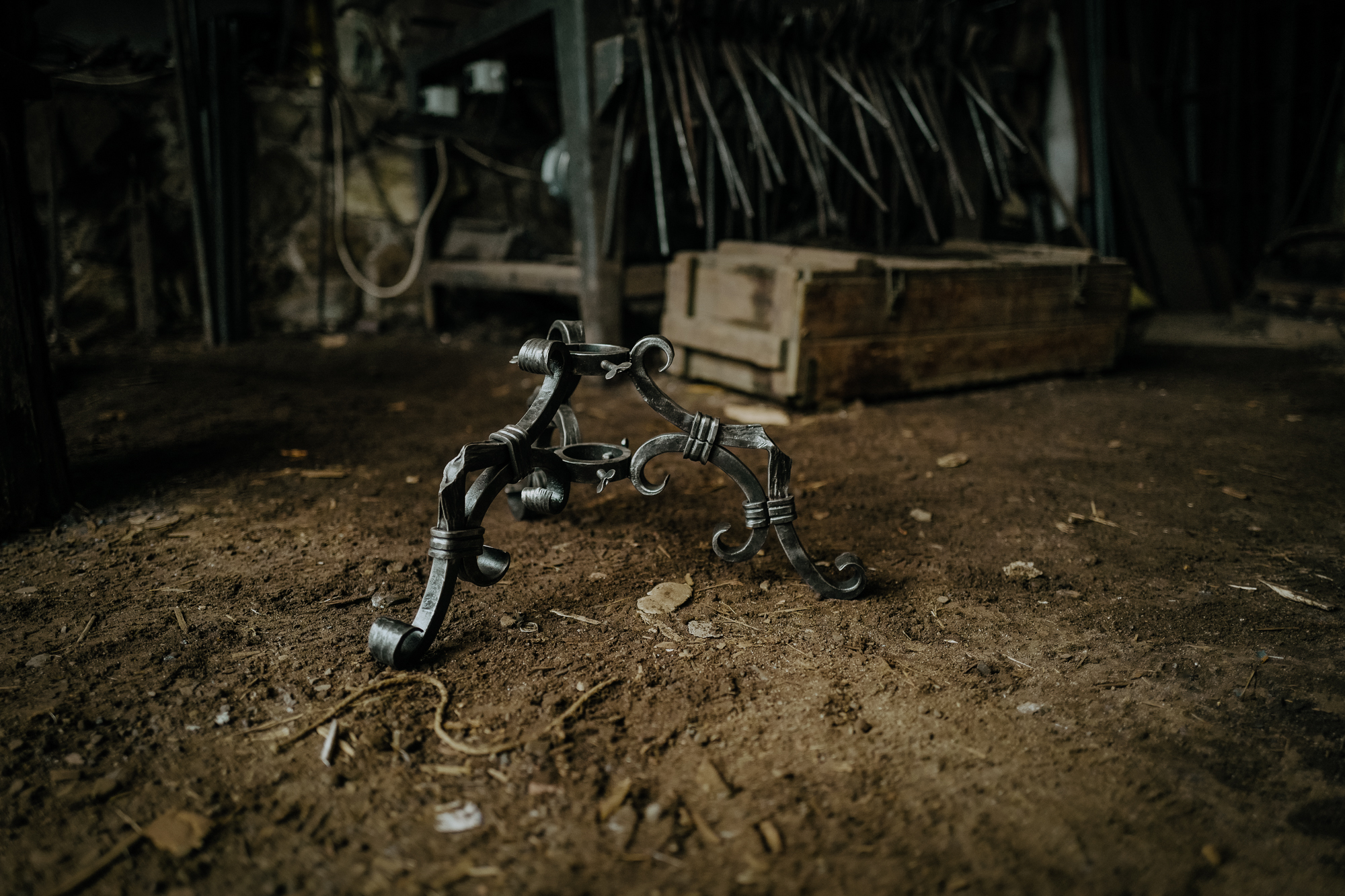 Kovaný stojan na vánoční stromek